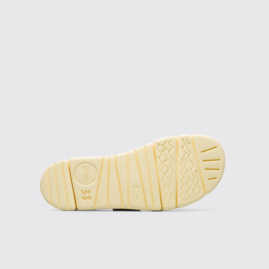 The sole of Oruga Yellow sandal for women