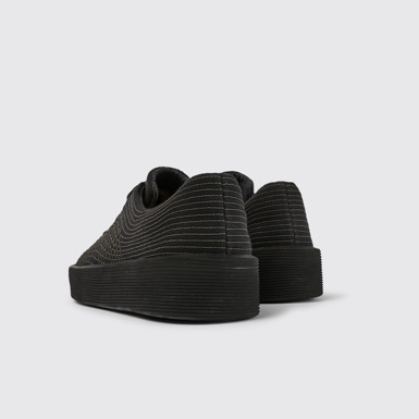 Back view of Courb Black sneakers for women
