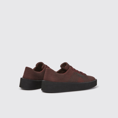 Back view of Courb Burgundy sneakers for women