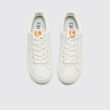 Overhead view of Imar White sneaker for women