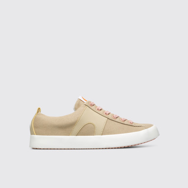 Side view of Imar Beige sneaker for women