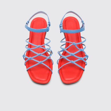 Overhead view of Casi Myra Light blue sandal for women