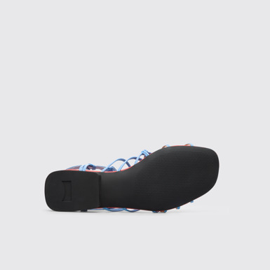 The sole of Casi Myra Light blue sandal for women