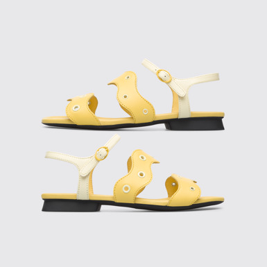 Side view of Twins Multicolored sandal for women