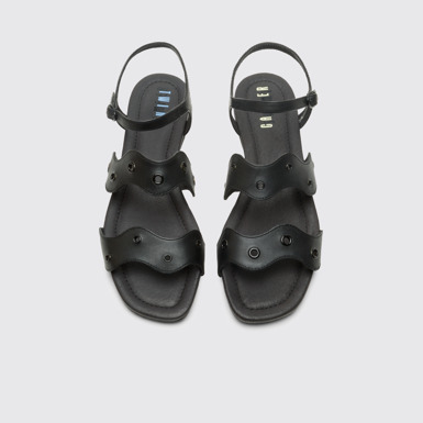 Overhead view of Twins Black TWINS sandal for women