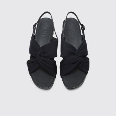 Overhead view of Minikaah Black sandal for women