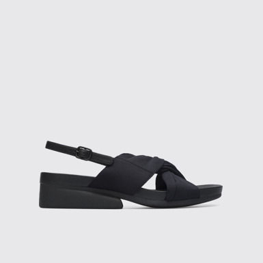 Side view of Minikaah Black sandal for women