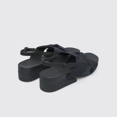 Back view of Minikaah Black sandal for women