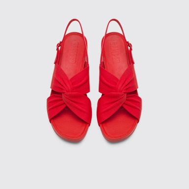 Overhead view of Minikaah Red sandal for women