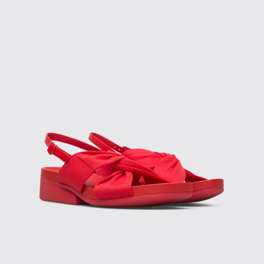 Front view of Minikaah Red sandal for women