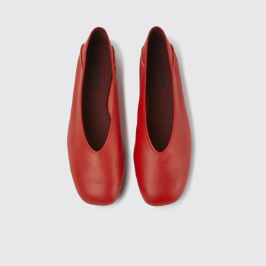 Overhead view of Casi Myra Red ballerinas for women