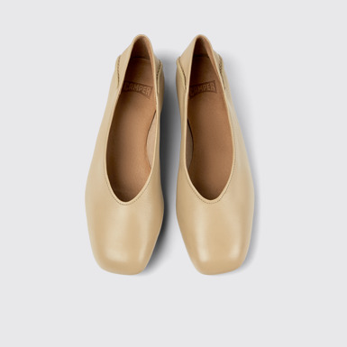 Casi Myra Bailarinas beige de piel para mujer