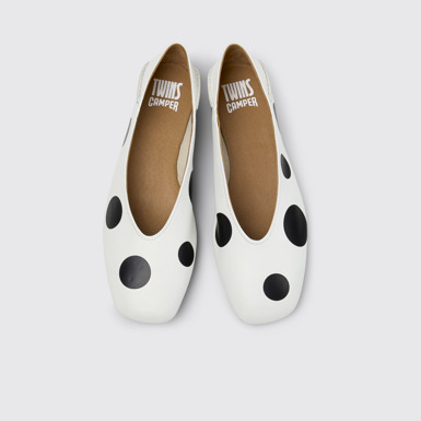 Twins Ballerine in pelle bianche Da donna.