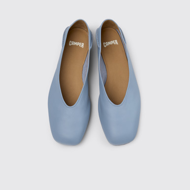 Casi Myra Ballerines en cuir bleues Pour femme.