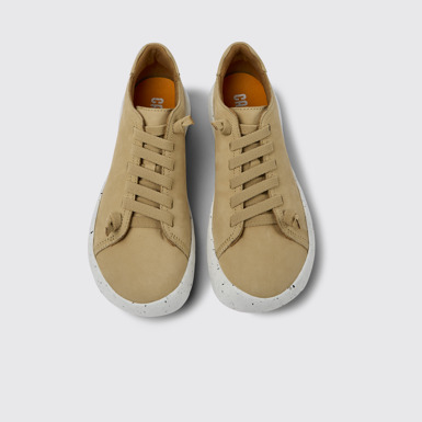 Peu Stadium Sneaker in pelle nabuk beige da donna