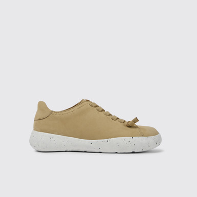 Peu Stadium Sneaker in pelle nabuk beige da donna
