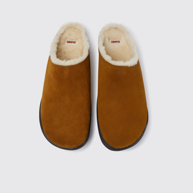 Overhead view of Peu Brown nubuck shoes for women