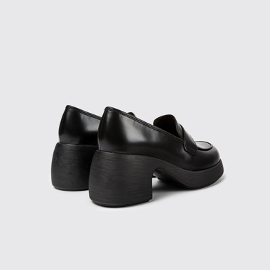Back view of Thelma Black leather shoes