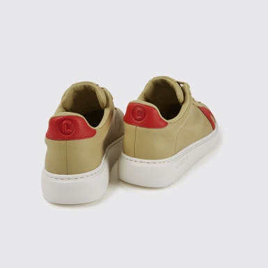 Back view of Runner K21 Beige suede and leather sneakers