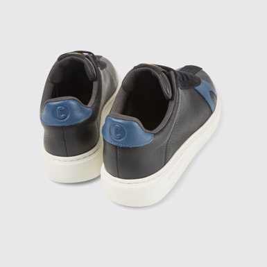 Back view of Runner K21 Black leather sneakers for women