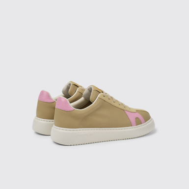 Back view of Runner K21 Beige and pink sneakers for women