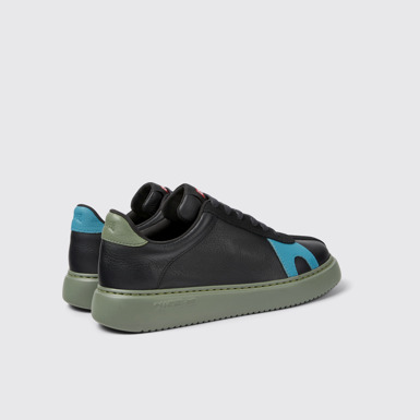 Twins Sneakers negros de piel y nobuk para mujer