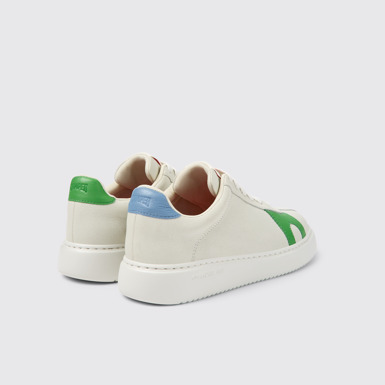 Back view of Twins White Leather Sneaker for Women