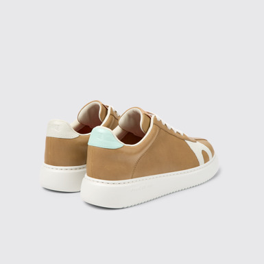 Back view of Twins Brown Leather Sneaker for Women