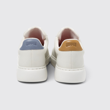 Back view of Twins White Leather Sneaker for Women