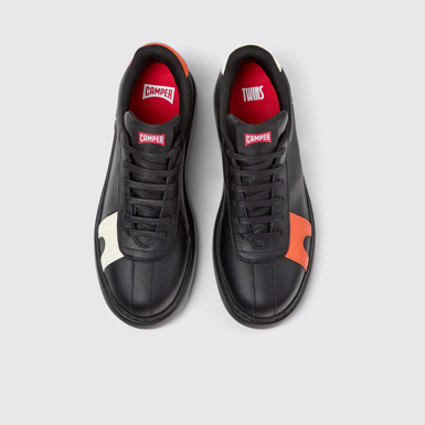 Twins Sneaker en piel negra para mujer