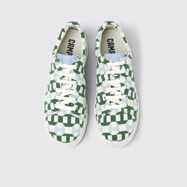 Overhead view of Runner Up Multicolored textile sneakers for women