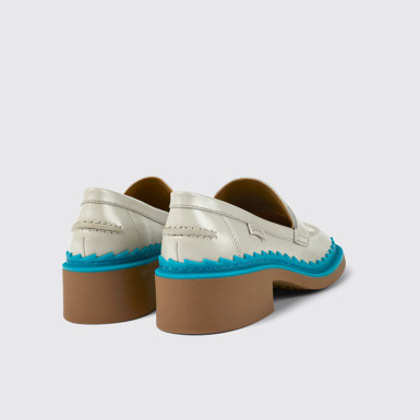 Taylor Mocassins en cuir gris et bleu pour femme