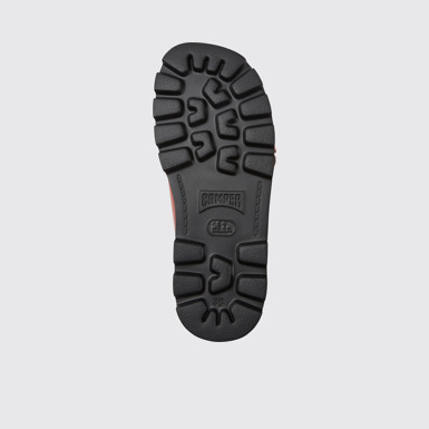 The sole of Brutus Sandal Red leather sandals for women