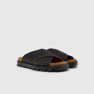 Front view of Brutus Sandal Black women's sandals