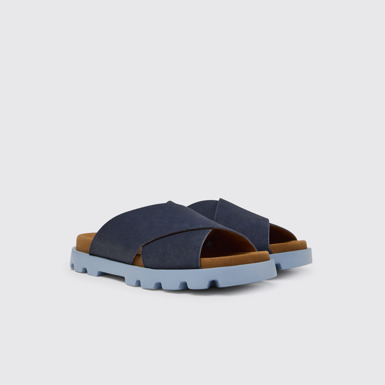 Front view of Brutus Sandal Blue women's sandals