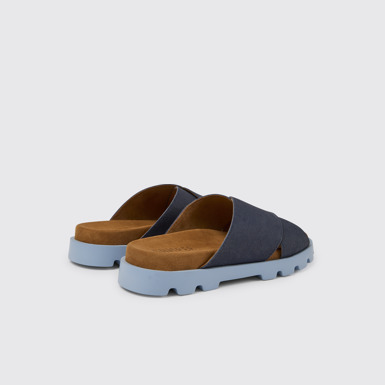 Back view of Brutus Sandal Blue women's sandals