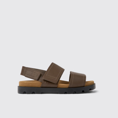 Brutus Sandal 여성 브라운 컬러 가죽 샌들옆면