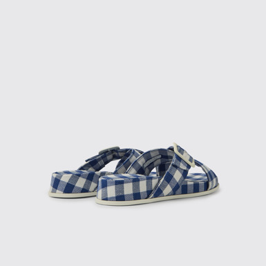 Back view of Atonik Blue and white sandals for women