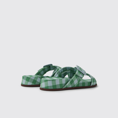 Back view of Atonik Blue and green sandals for women