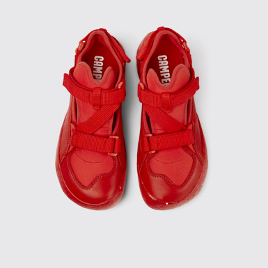 Overhead view of Peu Stadium Red semi-open sneakers for women