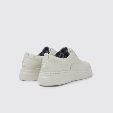 Back view of Runner Up White leather sneakers for women