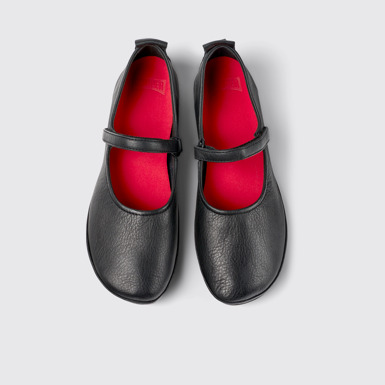 Right Ballerines en cuir noir pour femme