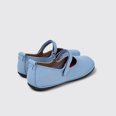 Right Merceditas de piel azules para mujer