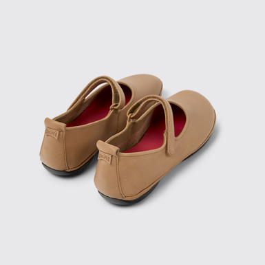 Back view of Right Nude Leather Women's Shoe.