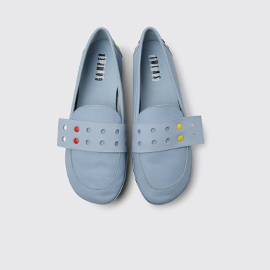 Twins Zapatos de piel azul claro para mujer