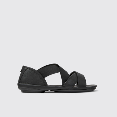 Right Sandalias de piel en color negro para mujer
