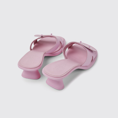 Dina Sandalias de piel rosas para mujer