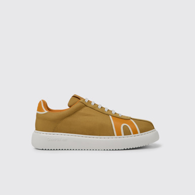 Side view of Runner K21 Beige and orange sneakers for women