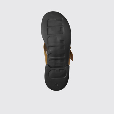 The sole of Edy Brown leather sandals for women