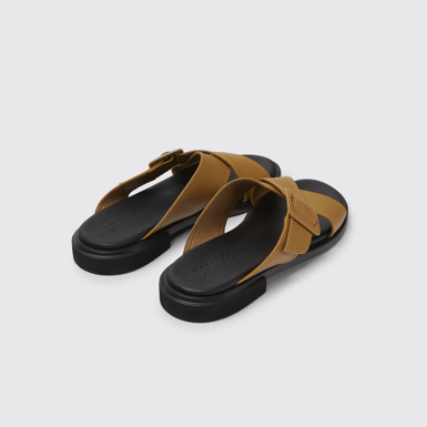 Back view of Edy Brown leather sandals for women